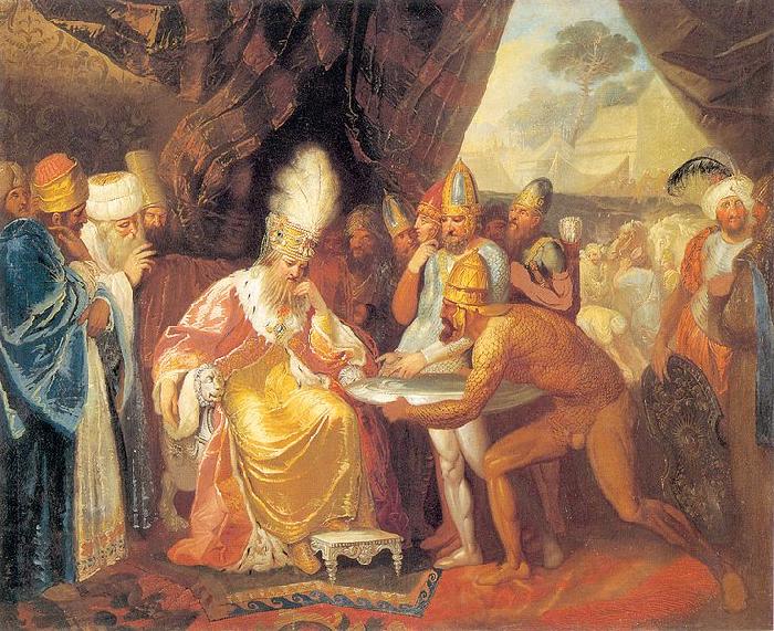 Franciszek Smuglewicz Scythian emissaries meeting with Darius France oil painting art